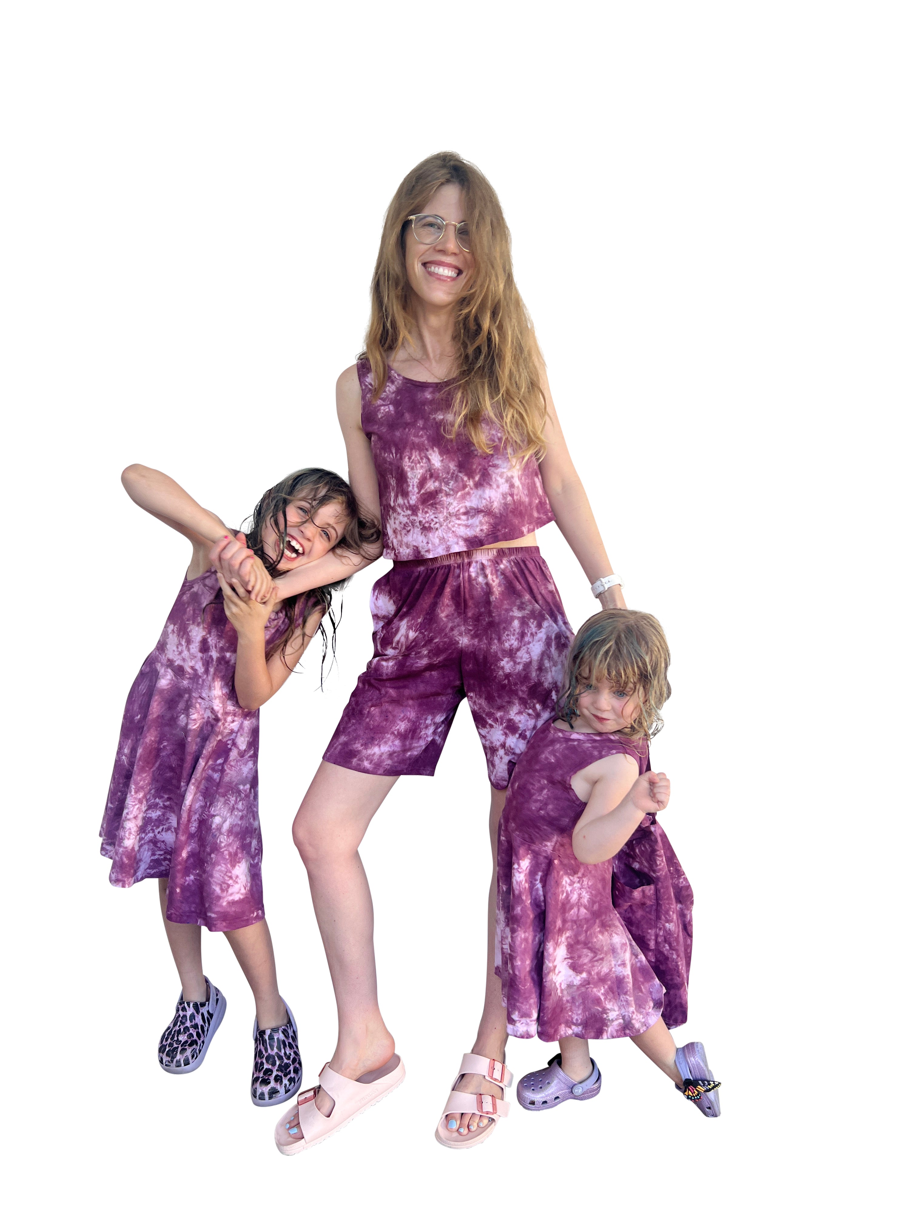 The Crop + Short Set - Grape