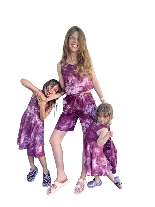 The Crop + Short Set - Grape